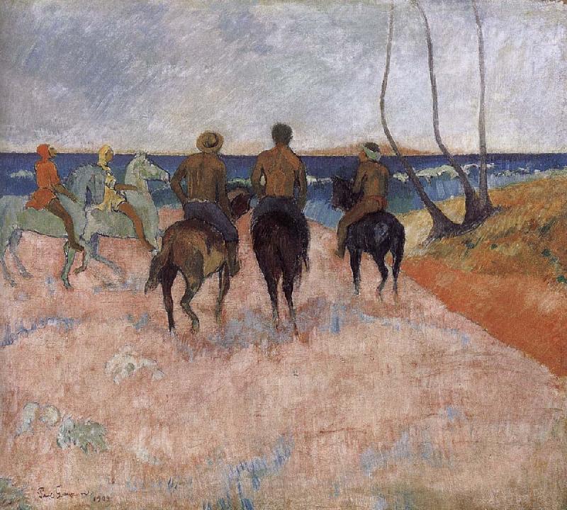 Paul Gauguin Cavalier seaside Spain oil painting art